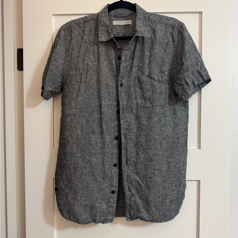 Outerknown Charcoal Button Down Shirt